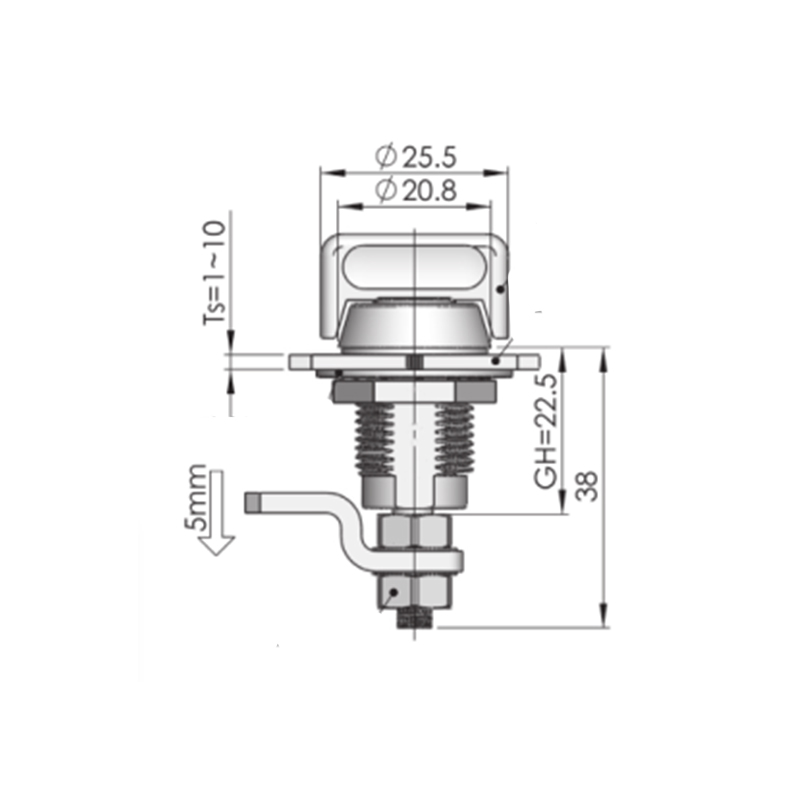 MS816-3S-4 52g أقفال مزلاج ضغط الأخدود الأساسية MS816-3S-4 52g أقفال مزلاج ضغط الأخدود الأساسية